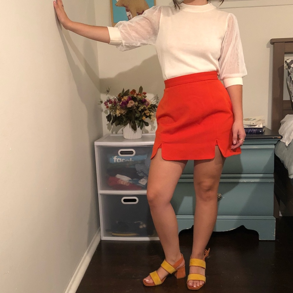 70’s vibes orange skort 🍊